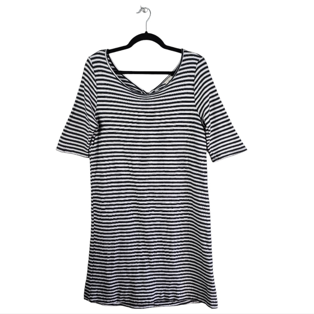 We The Free Contemporary Frenchie Striped Tee Dress Black White Womens Size L‎ - Picture 4 of 9